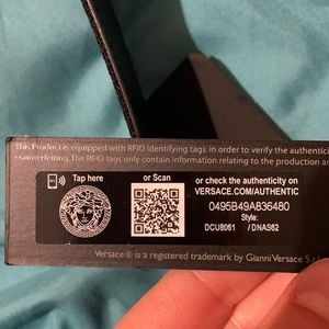 Versace belt black fabric black leather